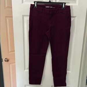 Old Navy Mid-rise Pixie Deep Burgundy Skinny Pant